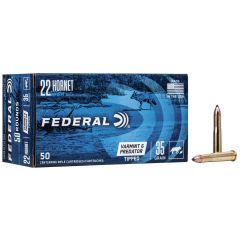 Munitions FEDERAL C/22 Hornet 35gr Tipped "Varmint / Predator" - Boîte de 50