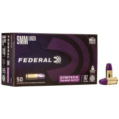 Munitions FEDERAL C/9mm Luger 147gr Syntech Training Match TSJ - Boîte de 50