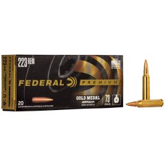 Munitions FEDERAL C/223 Rem 73gr Berger BT Target - Boite de 20