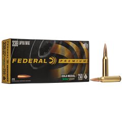 Munitions FEDERAL C/338 Lapua 250gr Sierra Matchking BTHP - Boite de 20