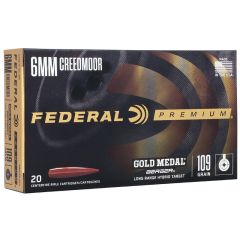 Munitions FEDERAL C/6mm Creedmoor 109gr Berger Long Range Target - Boîte de 20