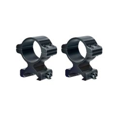 Paire colliers aluminium pour Rail 21 mm- Diamètre 30 mm - Moyen - Noir mat