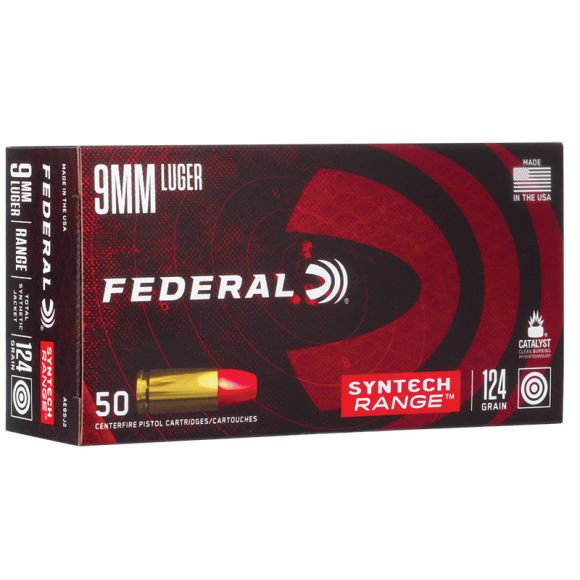 Munitions FEDERAL C/9mm Luger 124gr Syntech TSJ - Boîte de 50