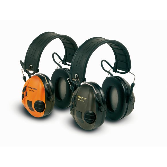 Casque anti-bruit 3M™ Peltor™ sporttac™ - Coquilles Vertes/Oranges