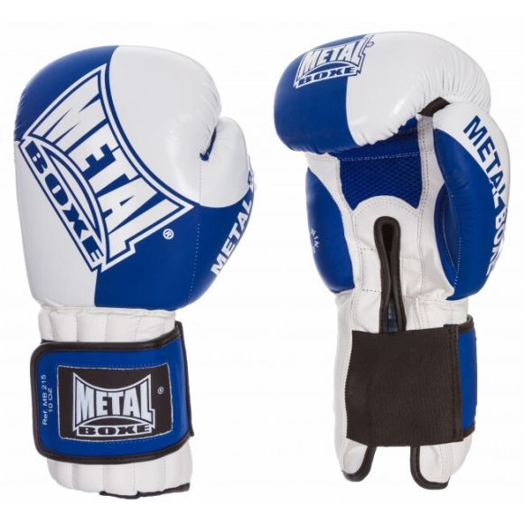 Gants officiel entrainement/competition Metal Boxe - Bleu - 10oz