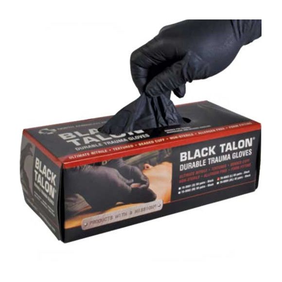 Gants nitrile Narescue - Noirs - M - Boite de 100 Gants